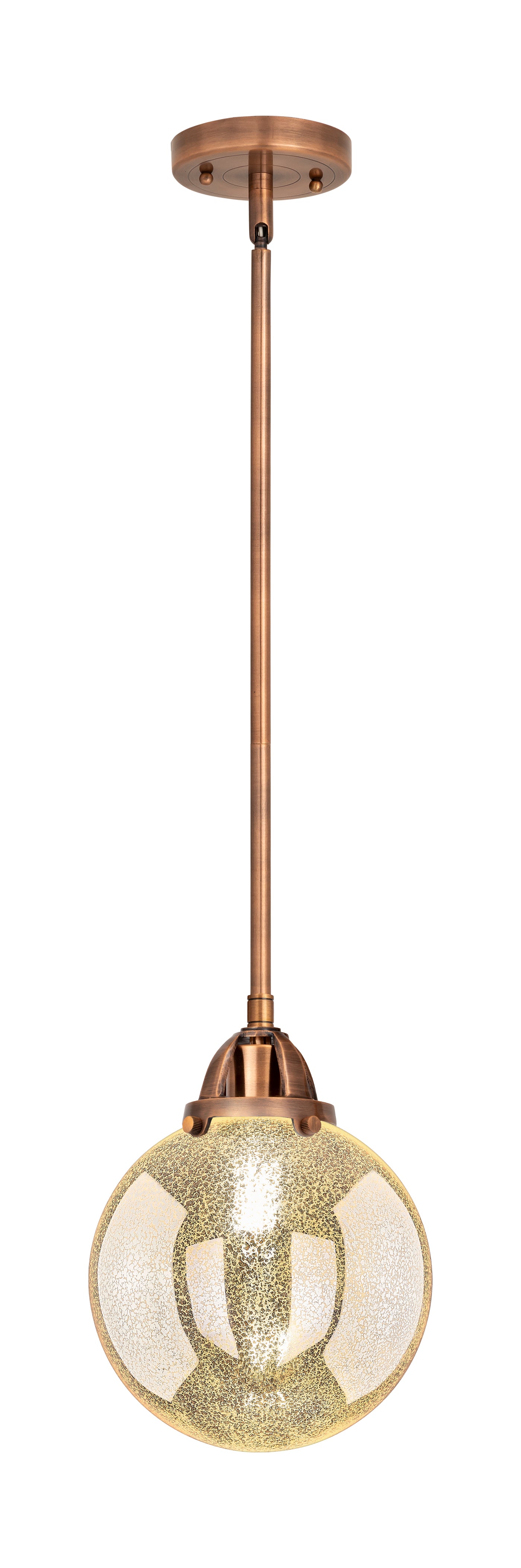Nouveau 2 Mini Pendant Antique Copper Brass