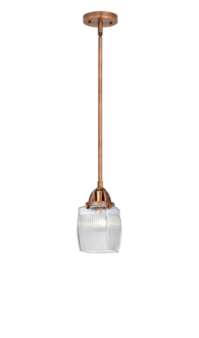 Nouveau 2 Mini Pendant Antique Copper Brass