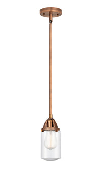 Nouveau 2 Mini Pendant Antique Copper Brass