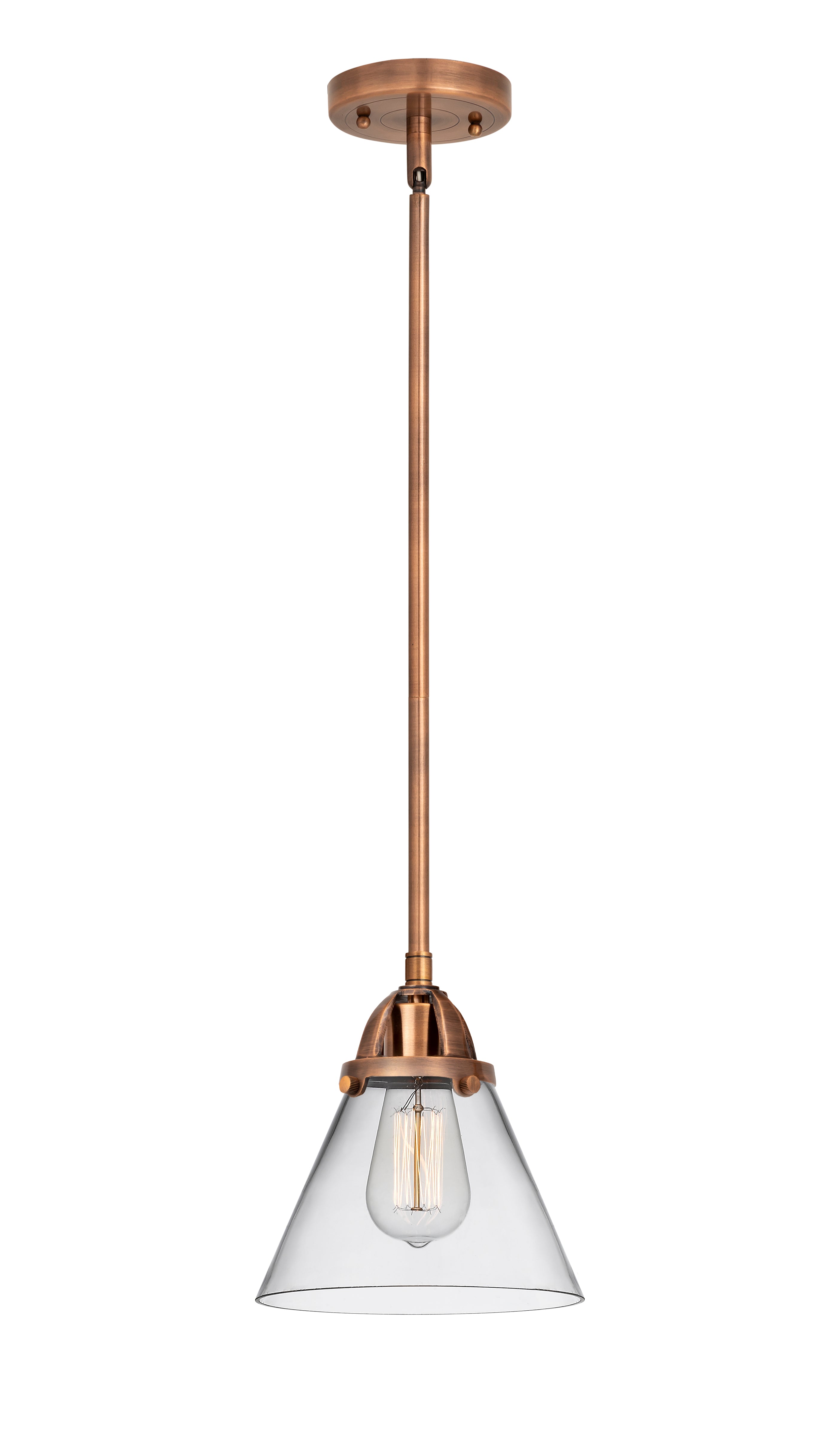 Nouveau 2 Mini Pendant Antique Copper Brass