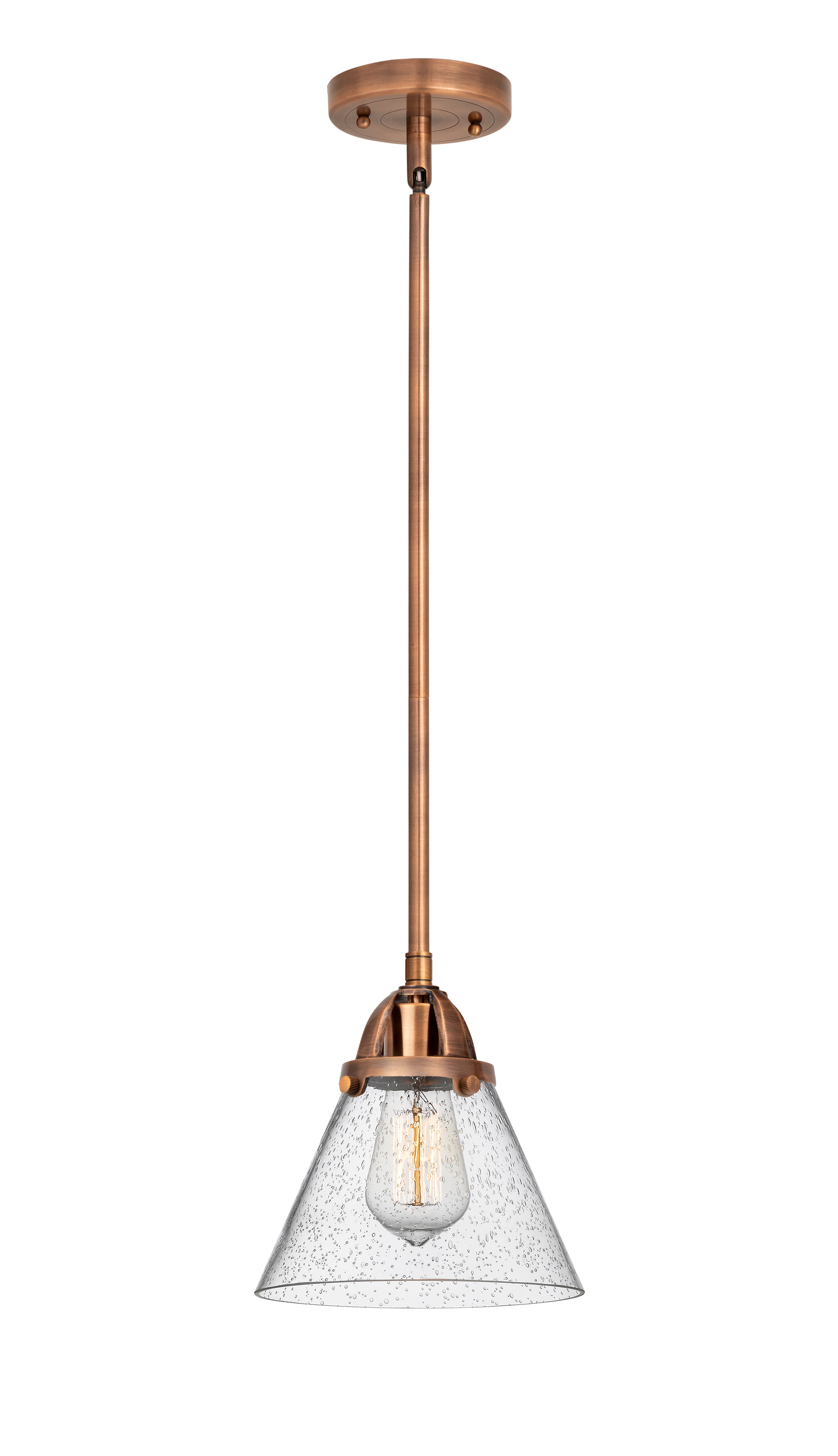 Nouveau 2 Mini Pendant Antique Copper Brass