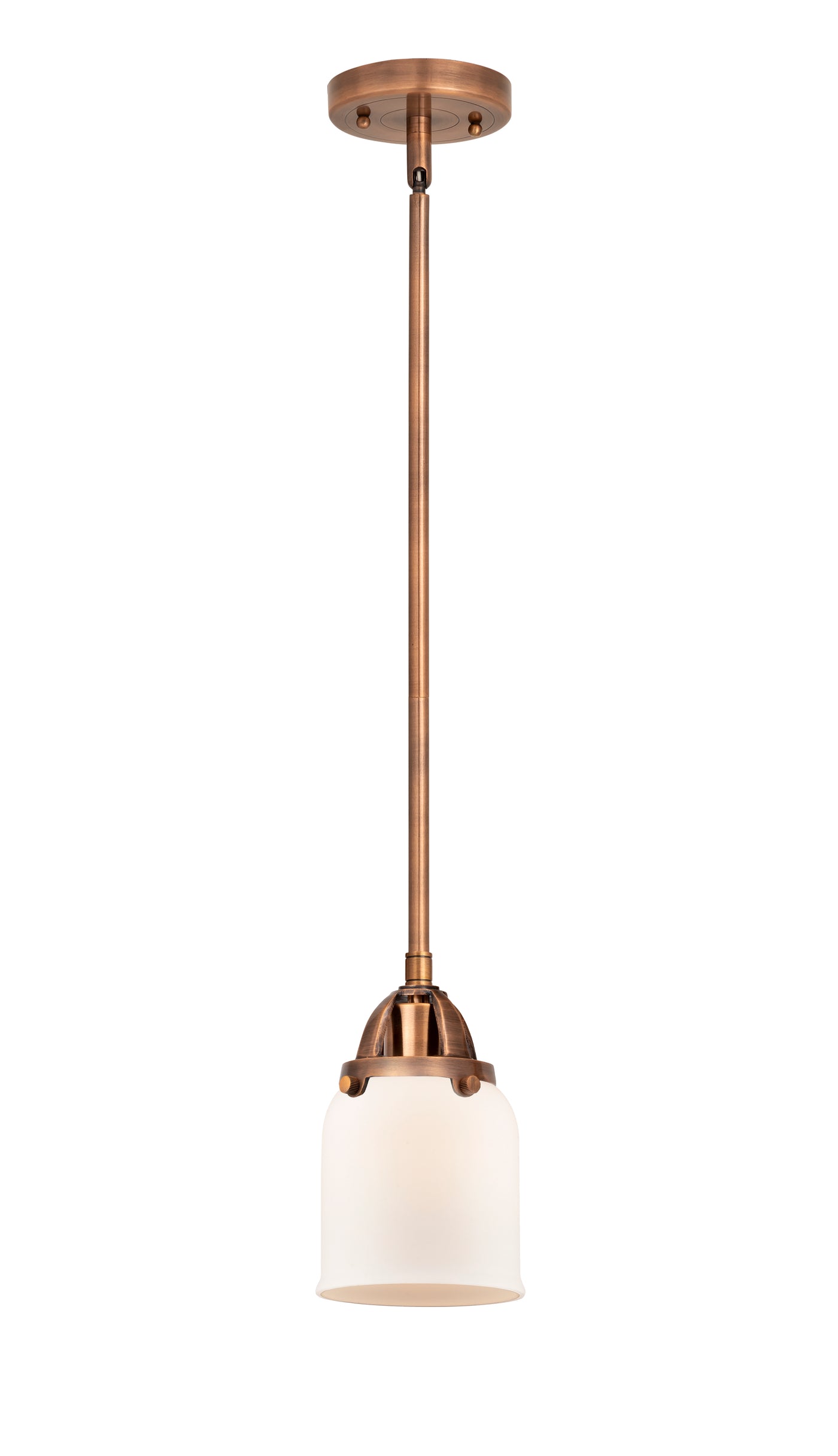 Nouveau 2 Mini Pendant Antique Copper Brass