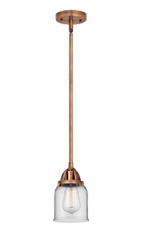 Nouveau 2 Mini Pendant Antique Copper Brass