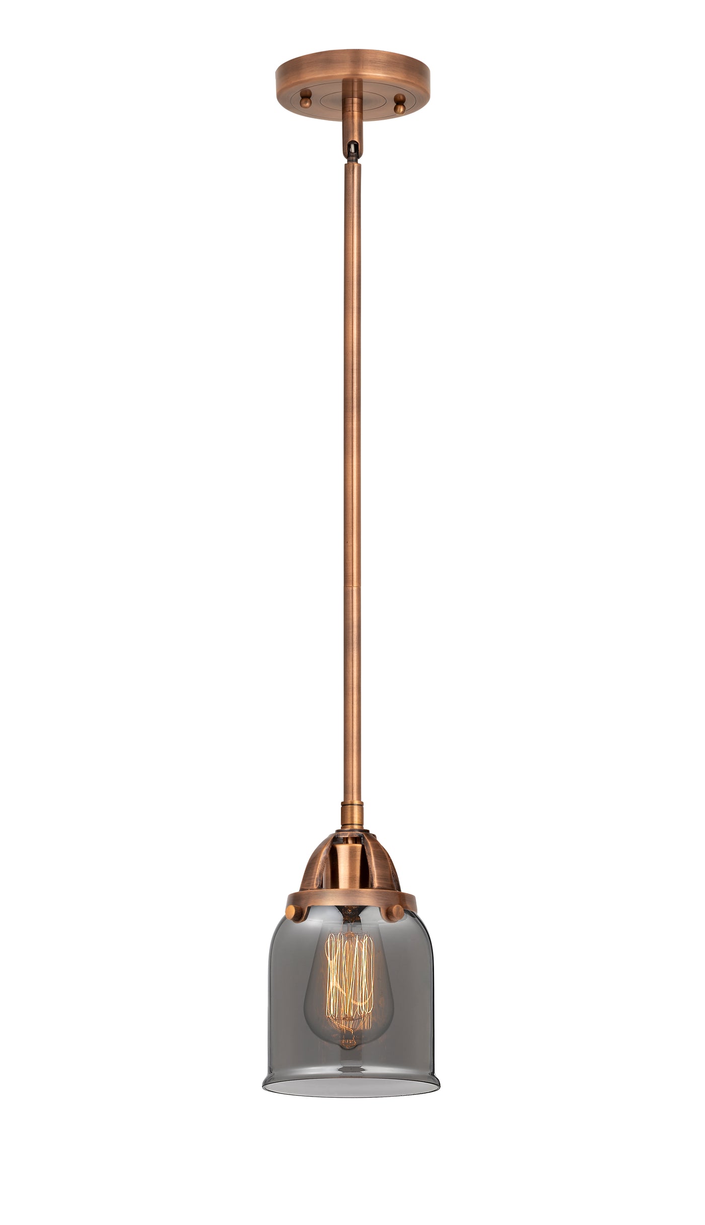 Nouveau 2 Mini Pendant Antique Copper Brass