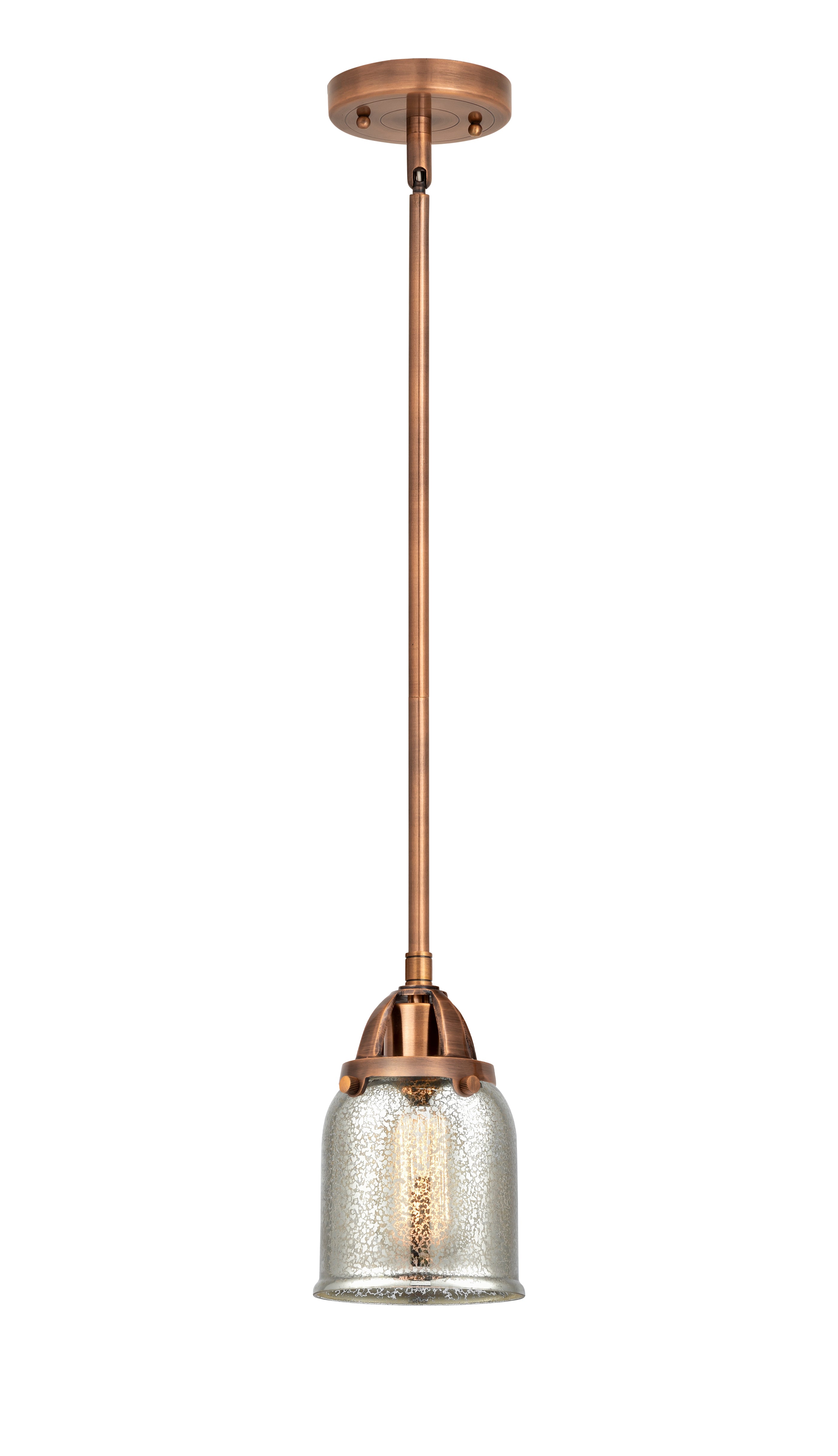 Nouveau 2 Mini Pendant Antique Copper Brass