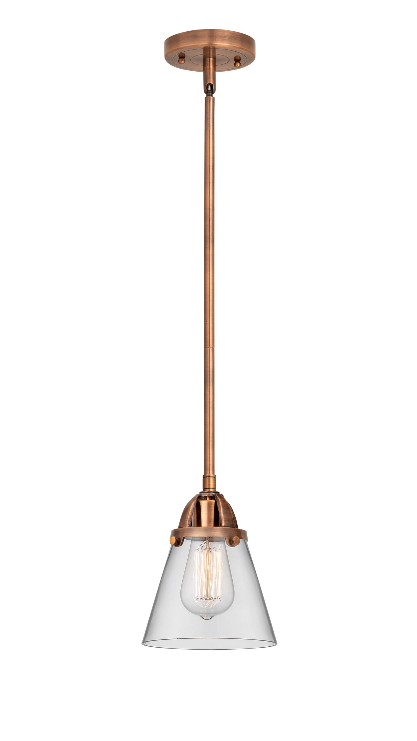 Nouveau 2 Mini Pendant Antique Copper Brass