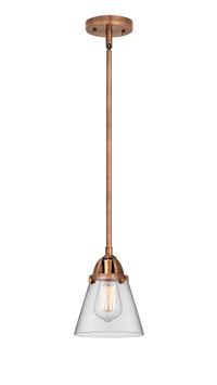 Nouveau 2 Mini Pendant Antique Copper Brass