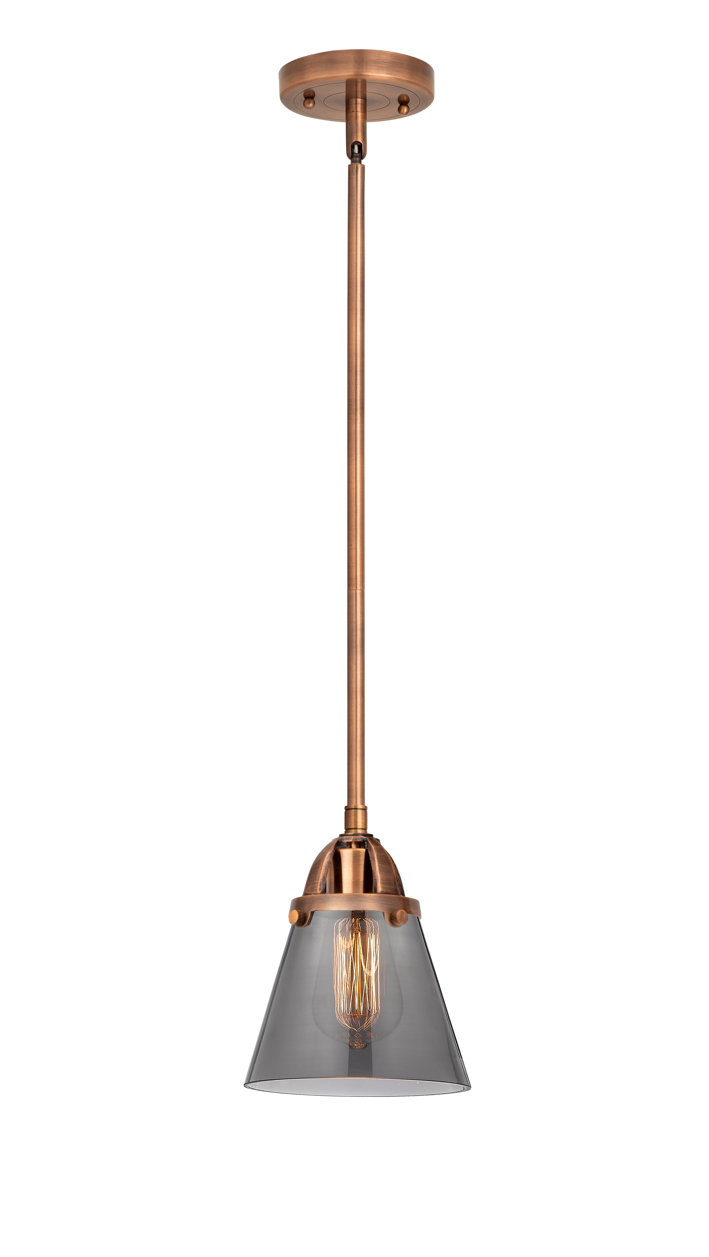 Nouveau 2 Mini Pendant Antique Copper Brass