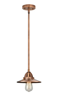 Nouveau 2 Mini Pendant 8 Inch Antique Copper