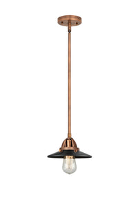 Nouveau 2 Mini Pendant 8 Inch Antique Copper
