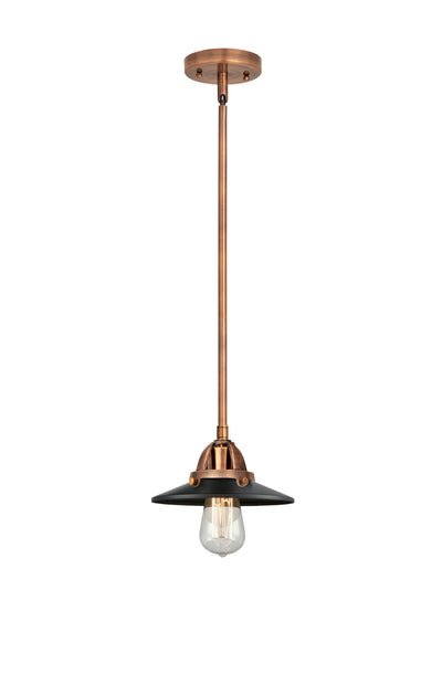 Nouveau 2 Mini Pendant 8 Inch Antique Copper