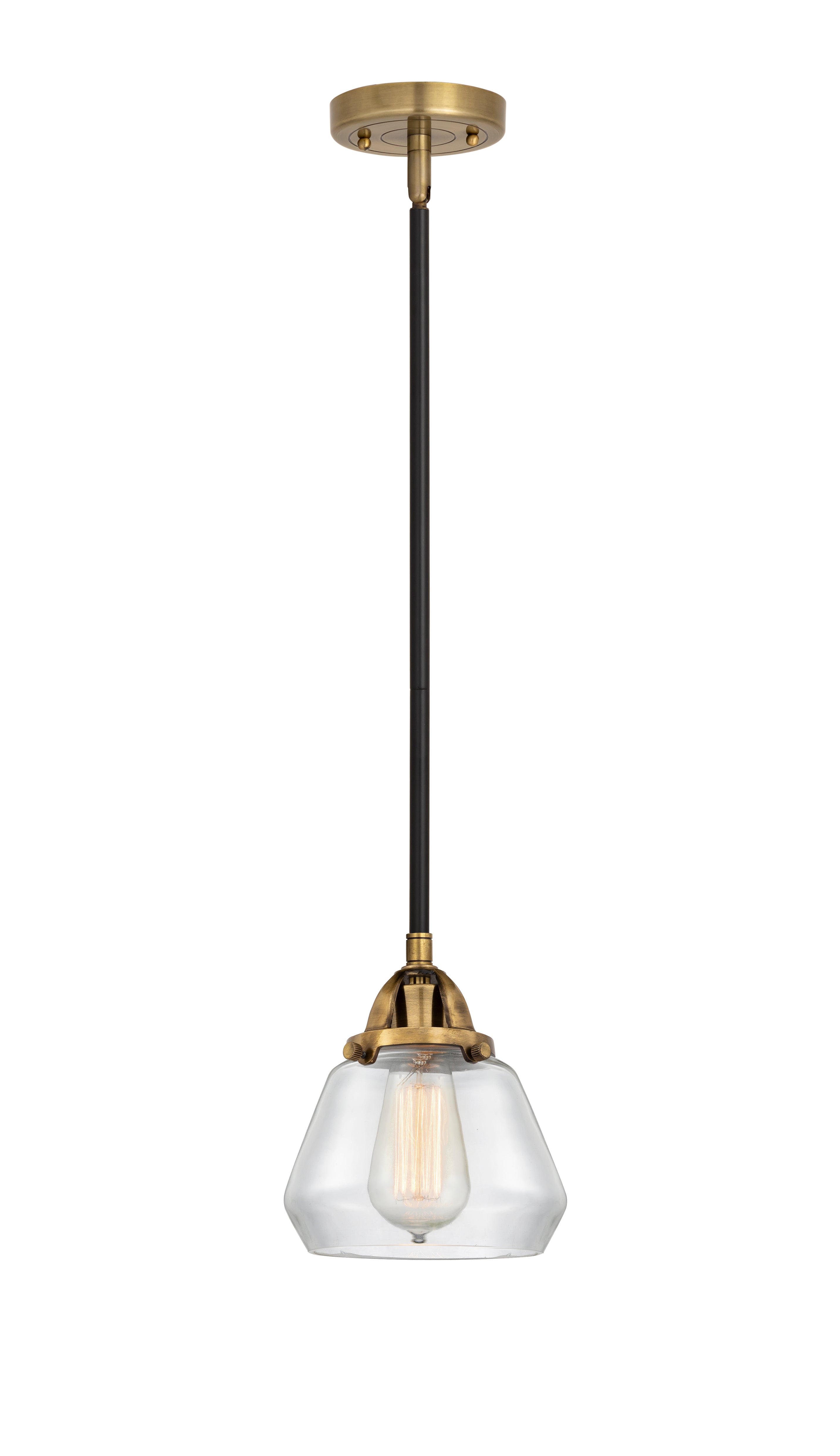 Nouveau 2 Mini Pendant Cast Brass Antique