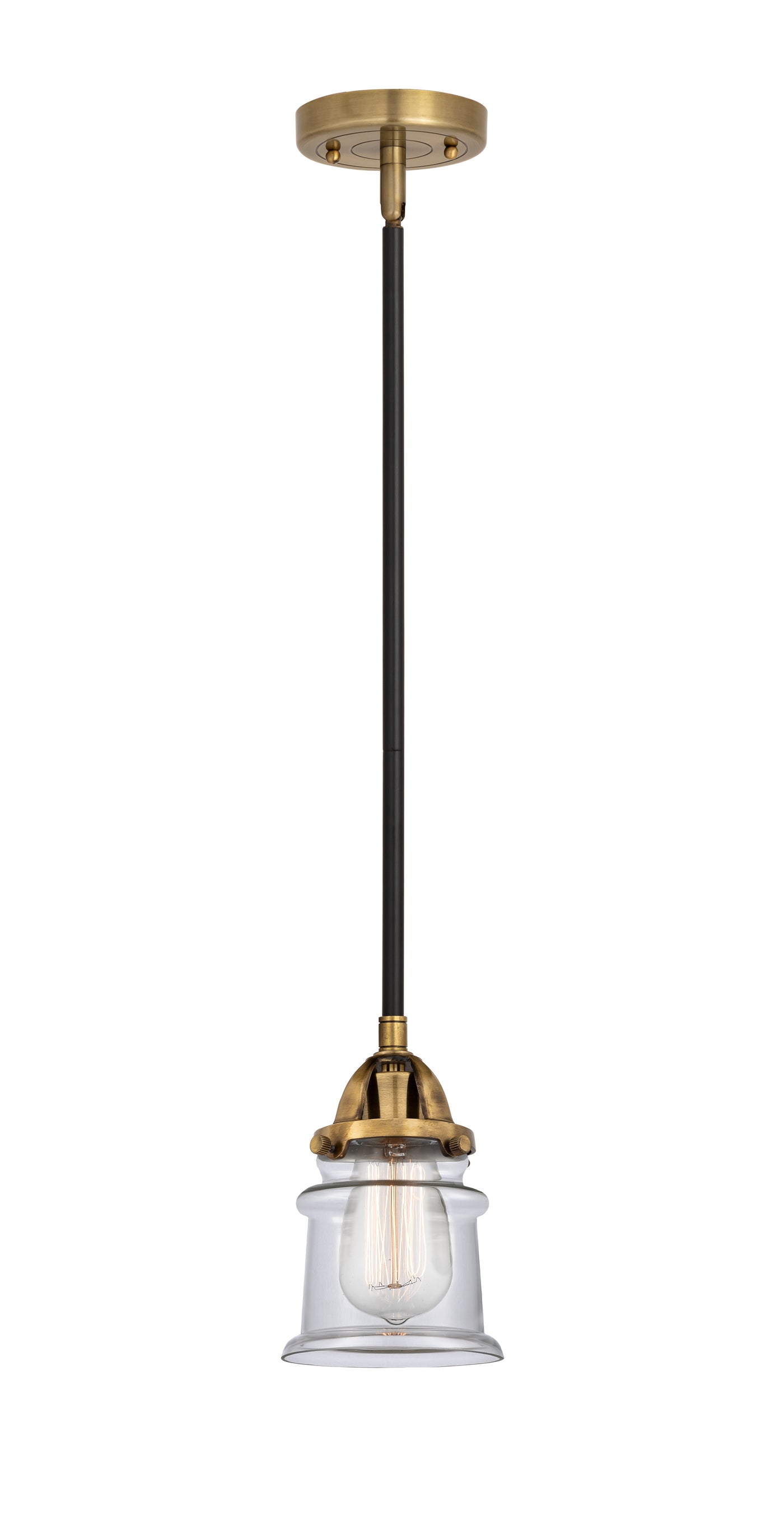 Nouveau 2 Mini Pendant Cast Brass Antique