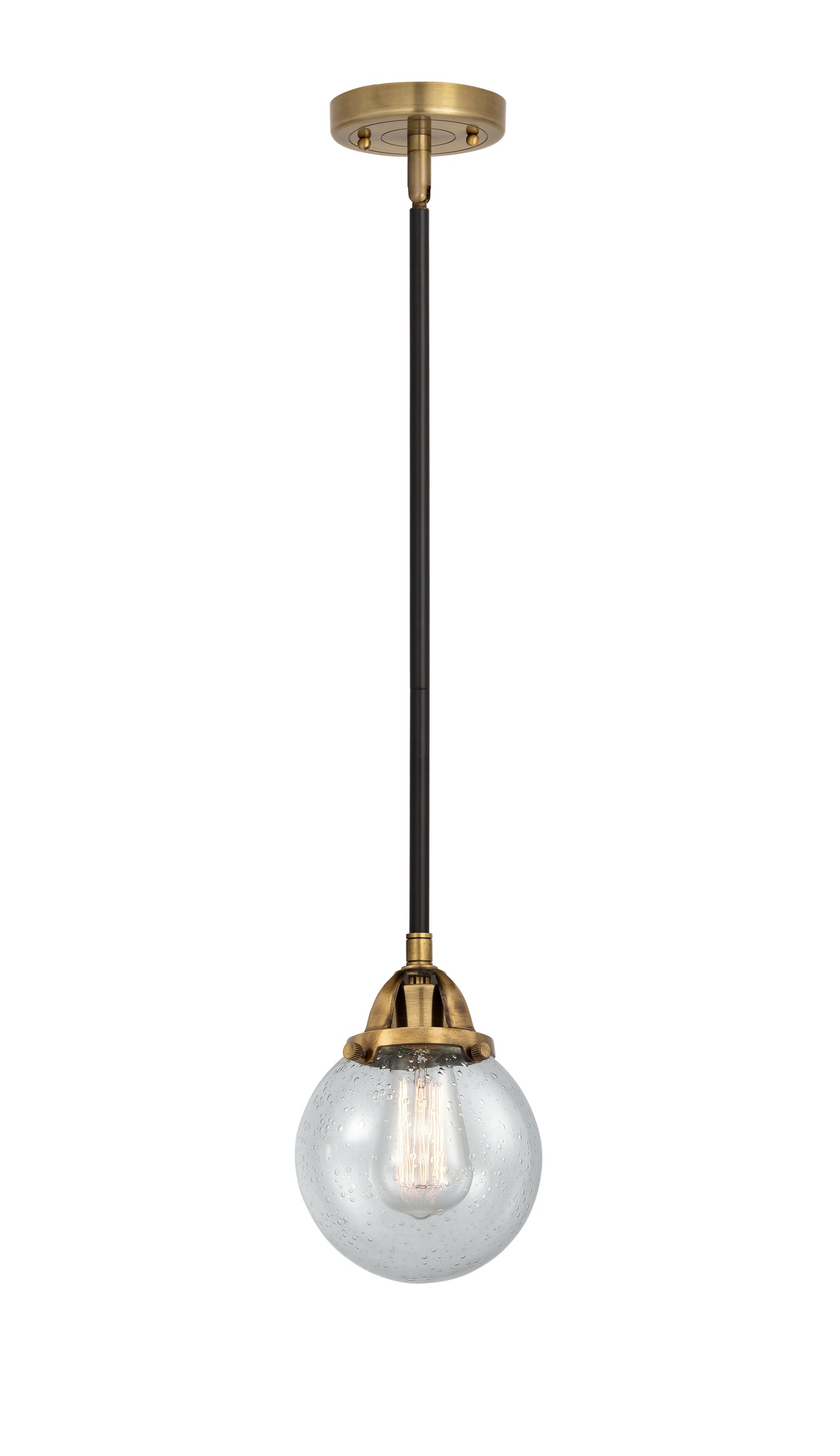 Nouveau 2 Mini Pendant Cast Brass Antique Copper