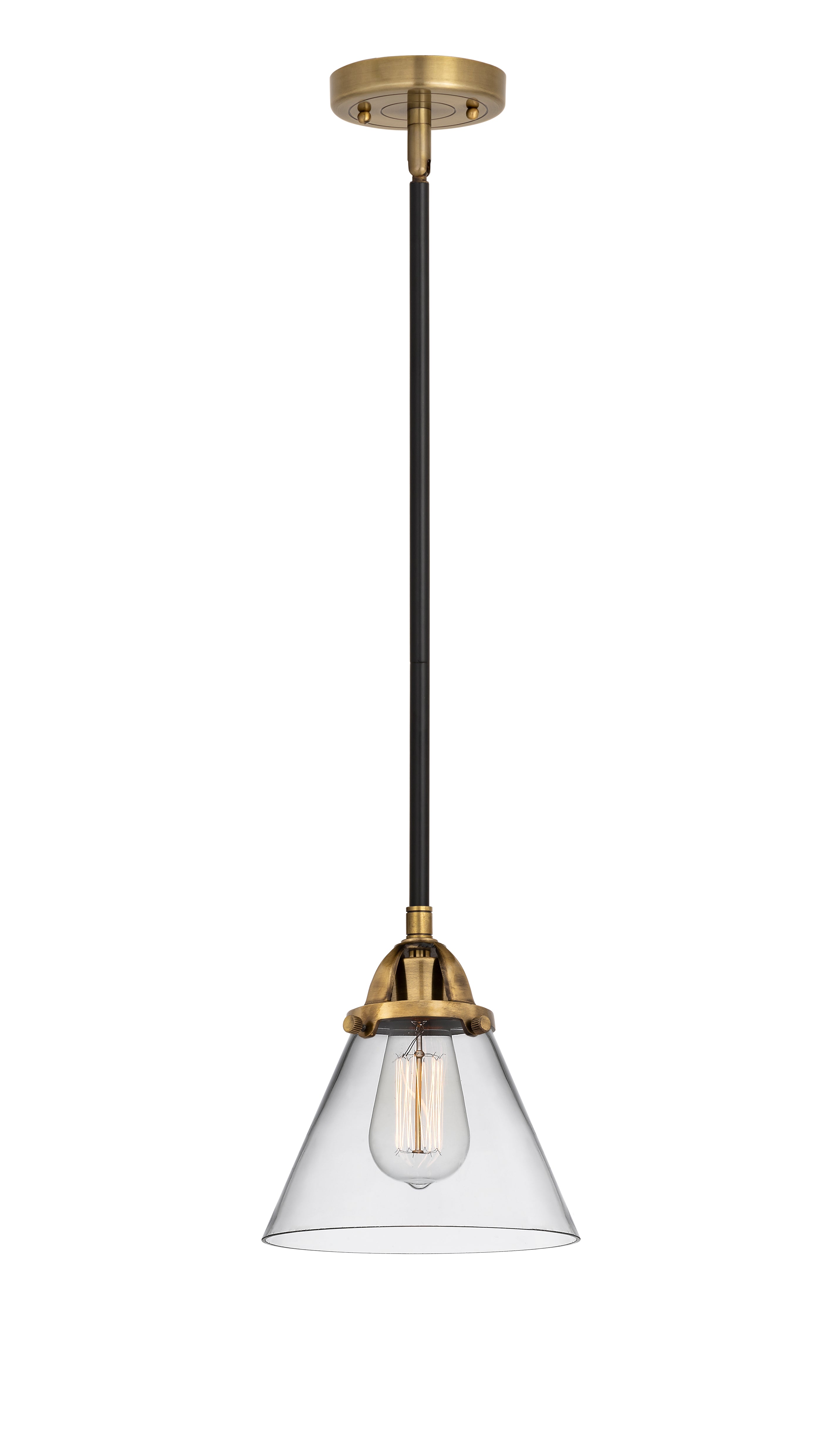 Nouveau 2 Mini Pendant Antique Copper Brass