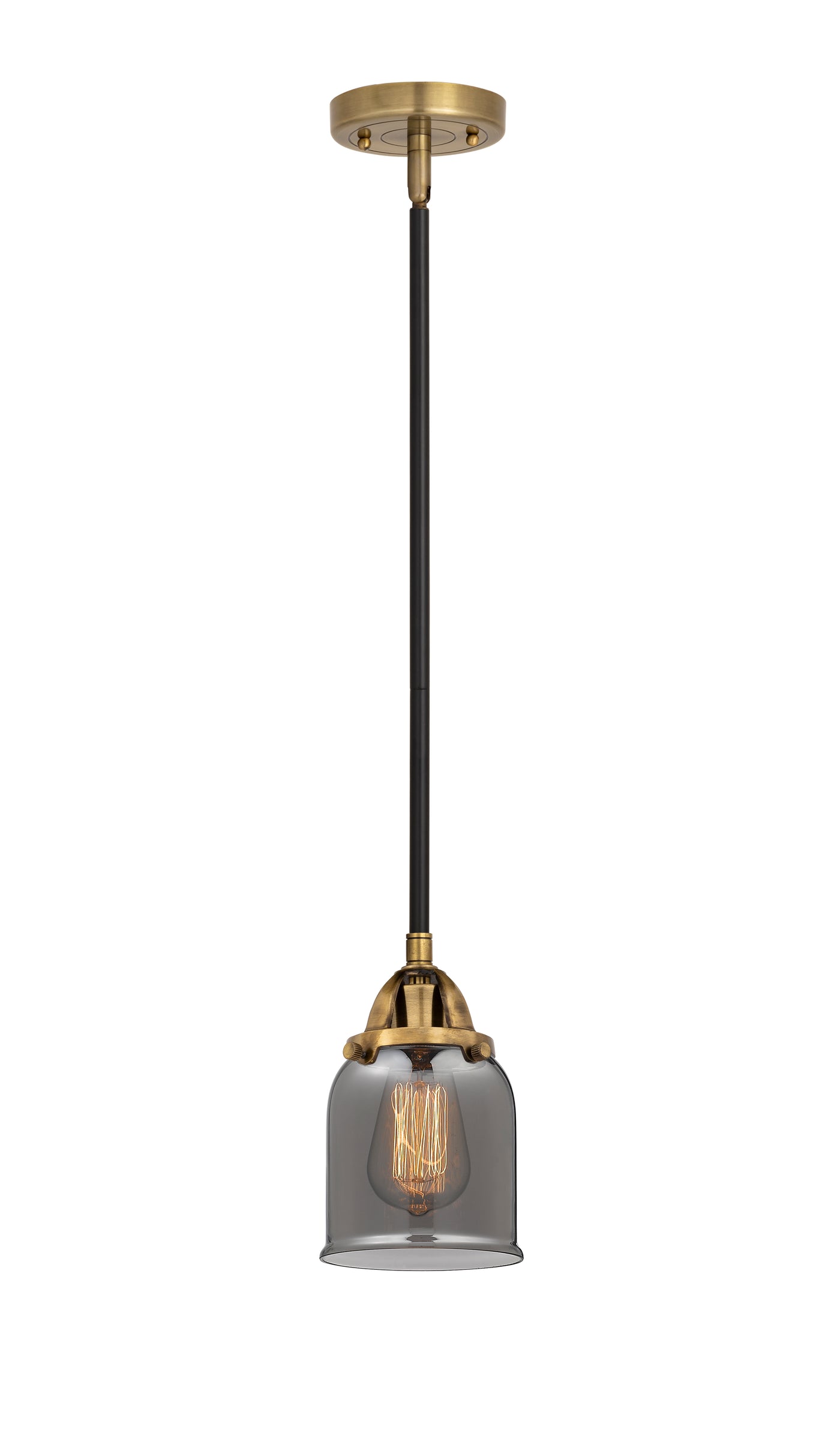 Nouveau 2 Mini Pendant Antique Copper Brass