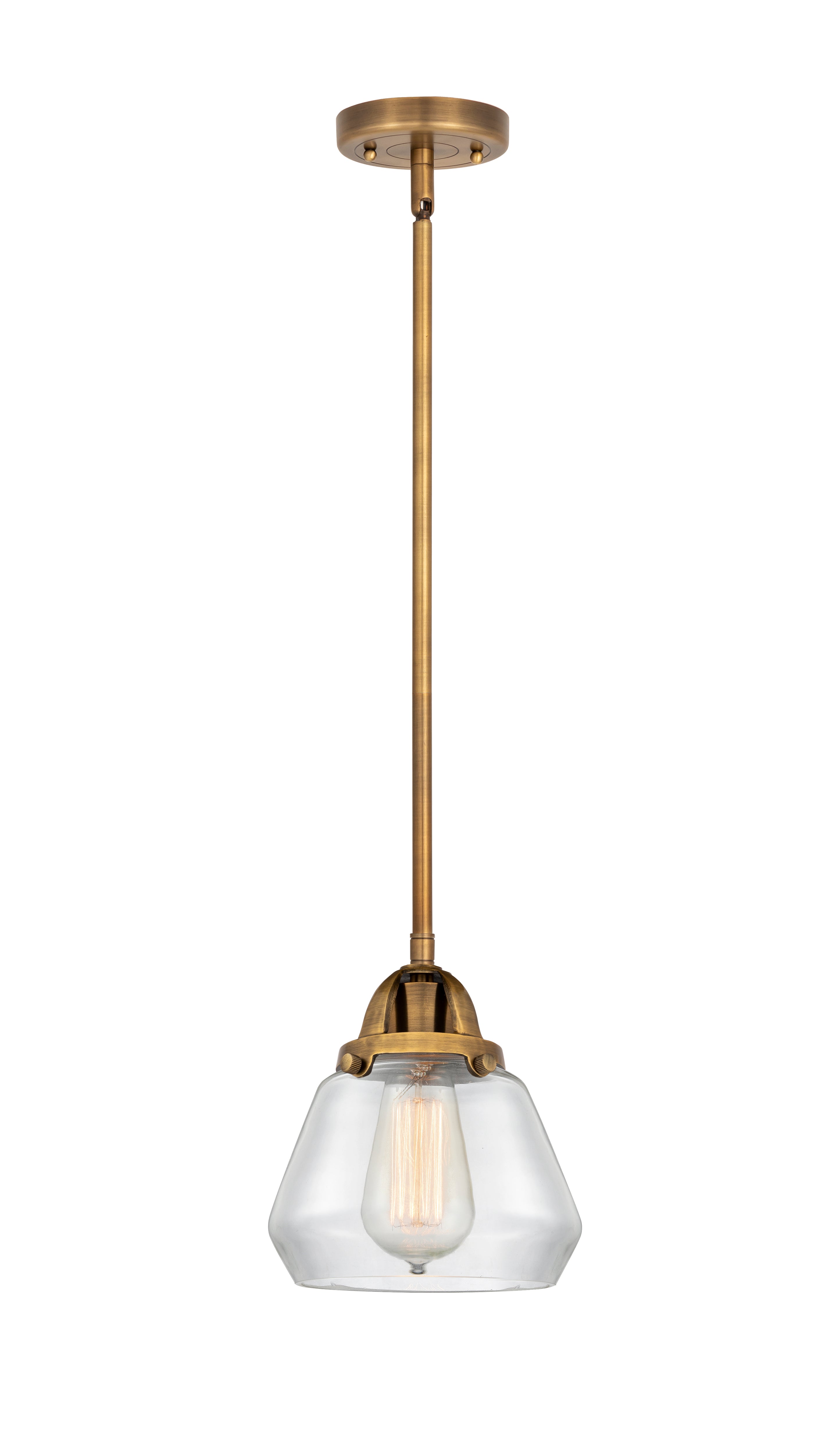 Nouveau 2 Mini Pendant Cast Brass Antique