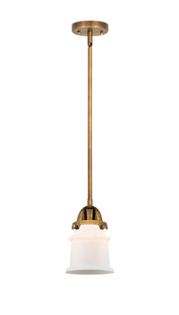 Nouveau 2 Mini Pendant Cast Brass Antique