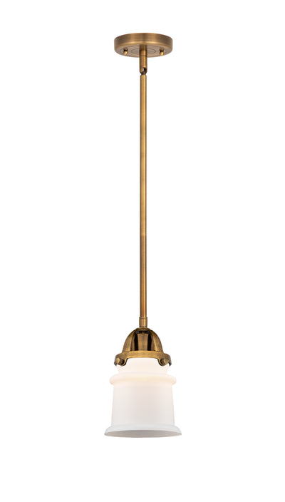 Nouveau 2 Mini Pendant Cast Brass Antique