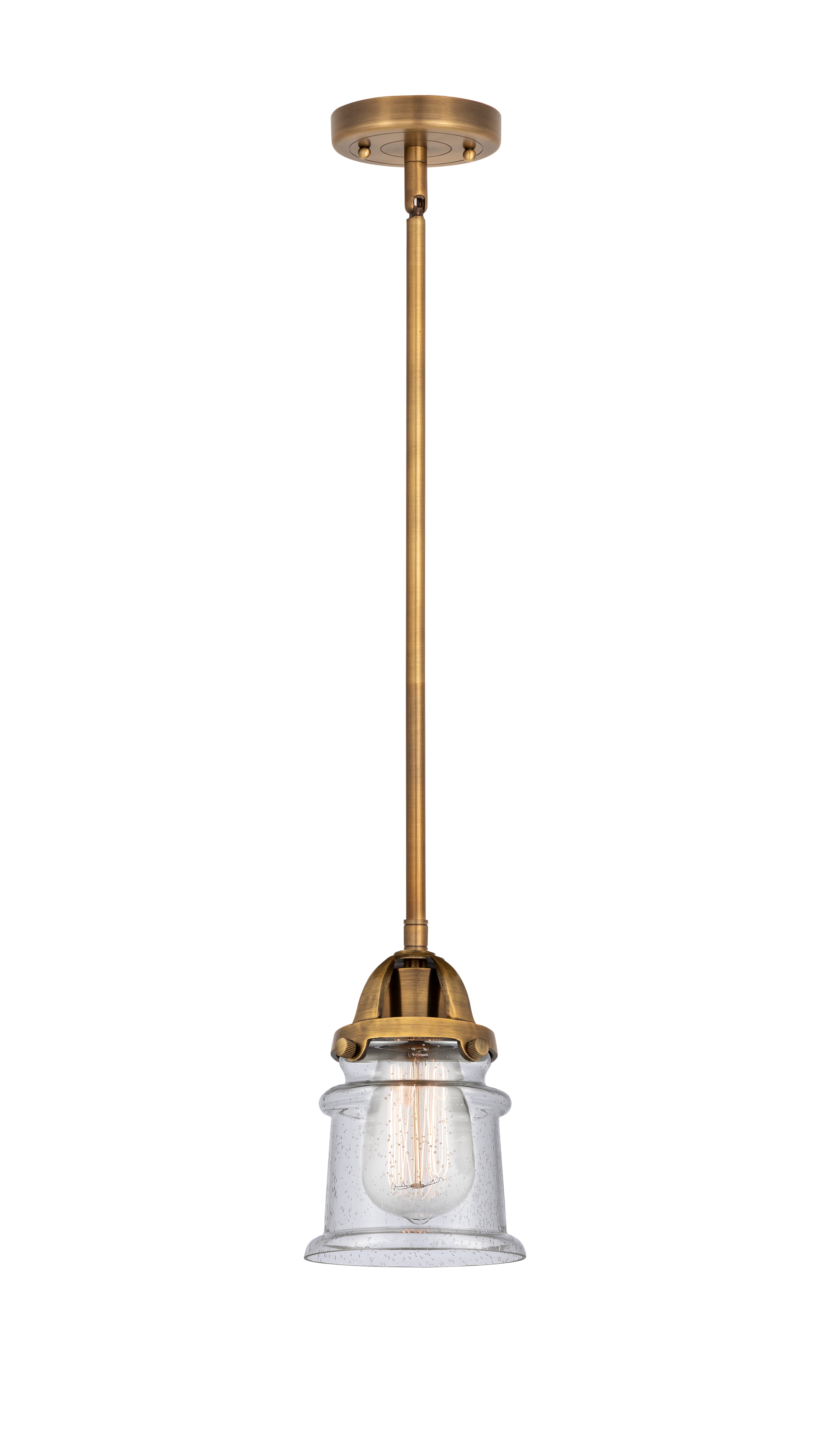 Nouveau 2 Mini Pendant Cast Brass Antique