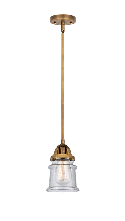 Nouveau 2 Mini Pendant Cast Brass Antique