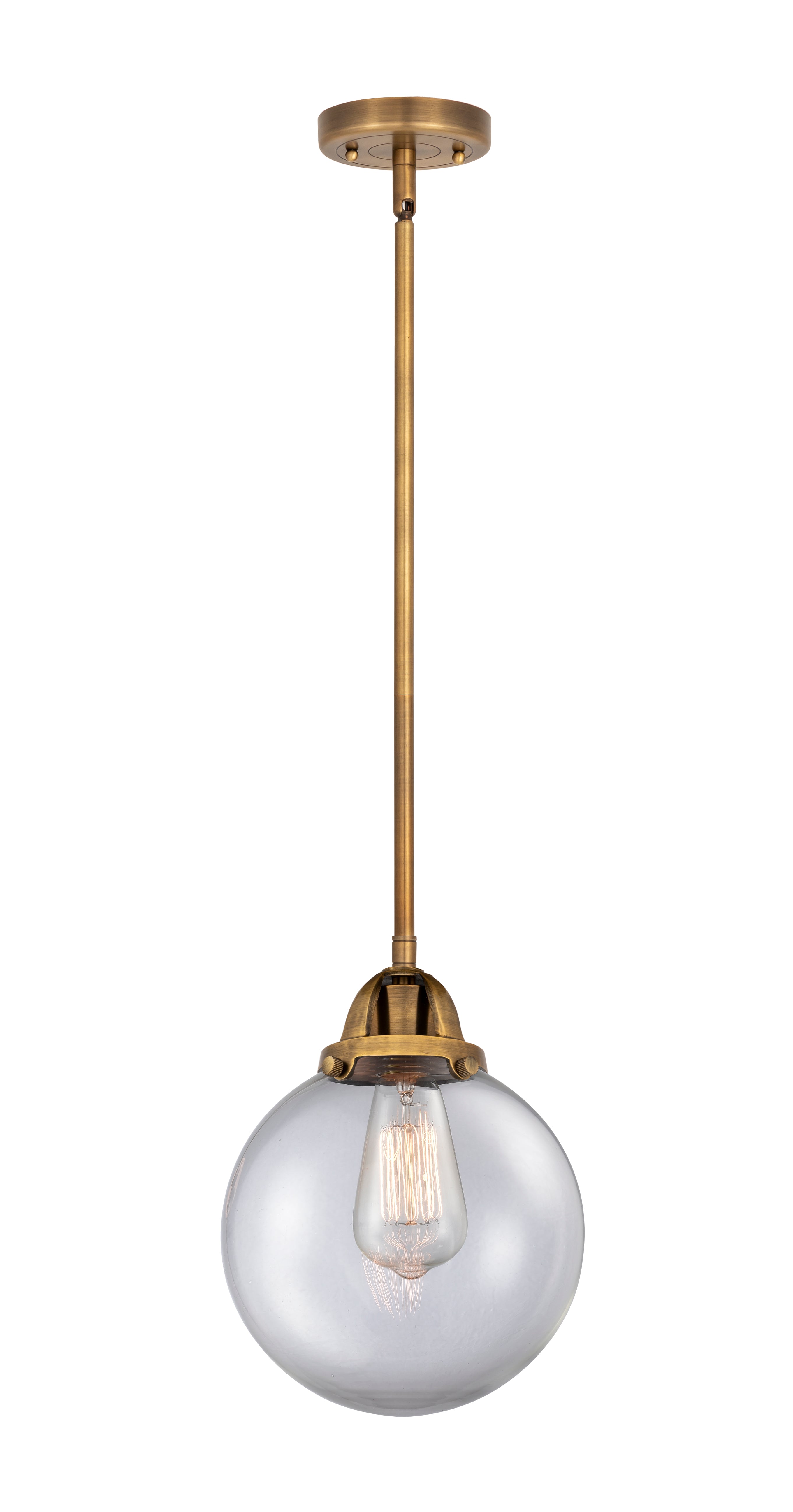 Nouveau 2 Mini Pendant Antique Copper Brass