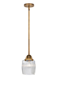 Nouveau 2 Mini Pendant Antique Copper Brass