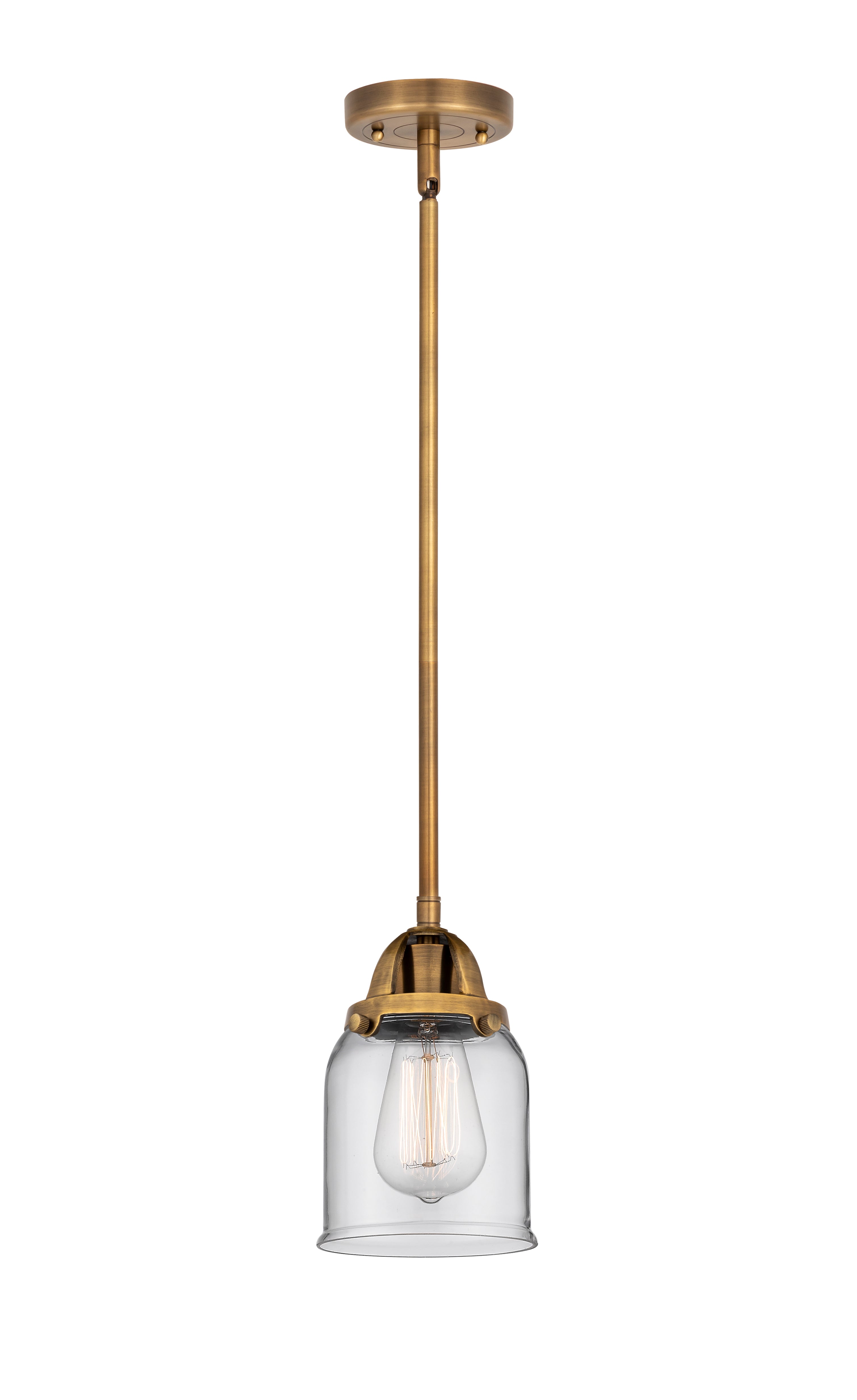 Nouveau 2 Mini Pendant Antique Copper Brass