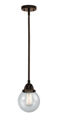 Nouveau 2 Mini Pendant Cast Brass Antique Copper