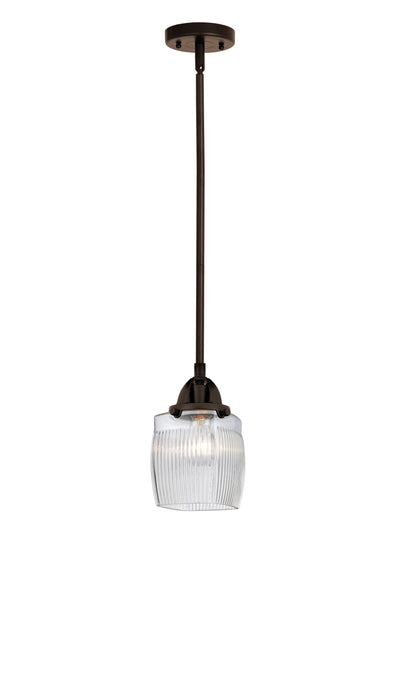 Nouveau 2 Mini Pendant Antique Copper Brass