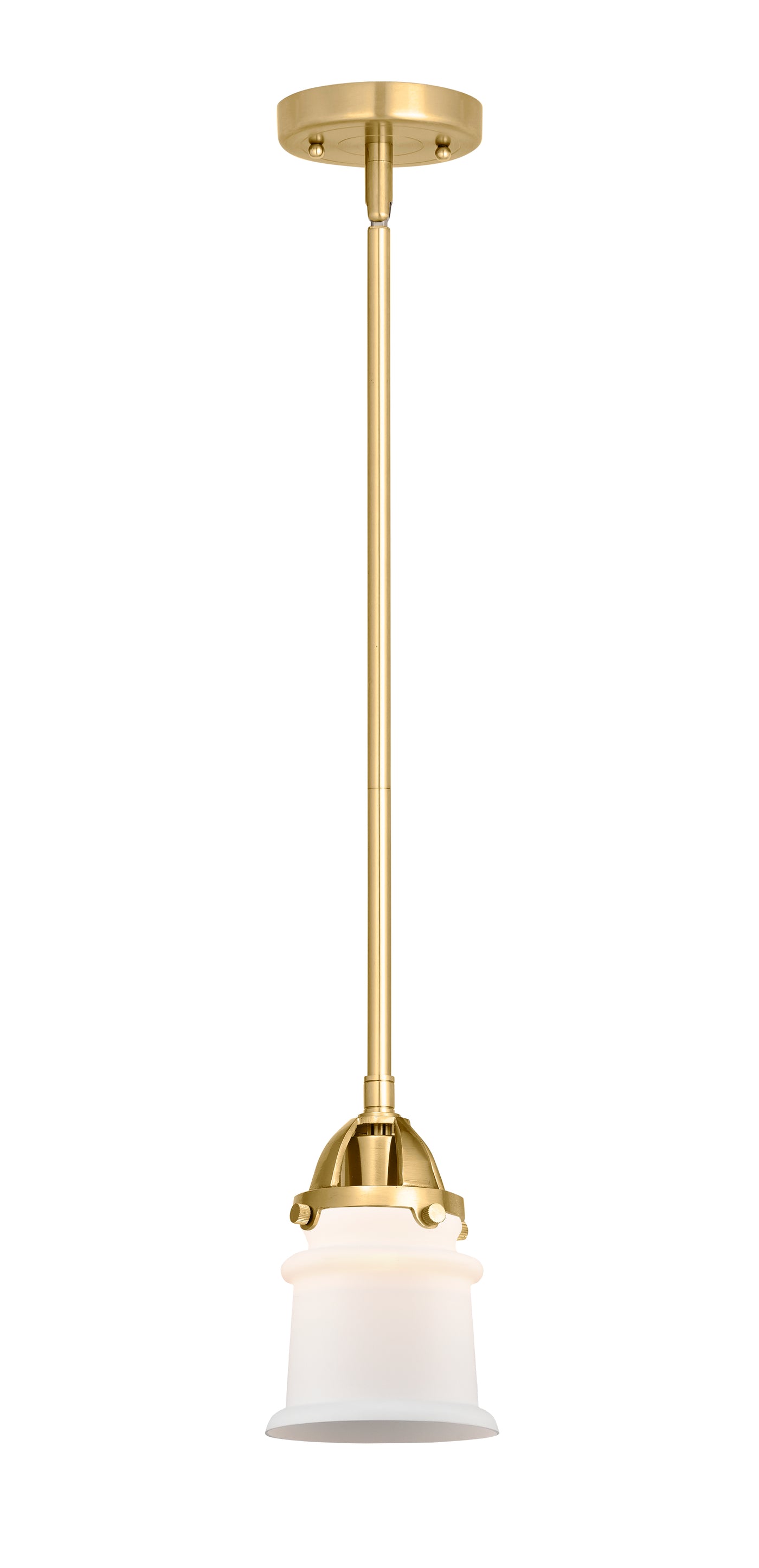 Nouveau 2 Mini Pendant Cast Brass Antique