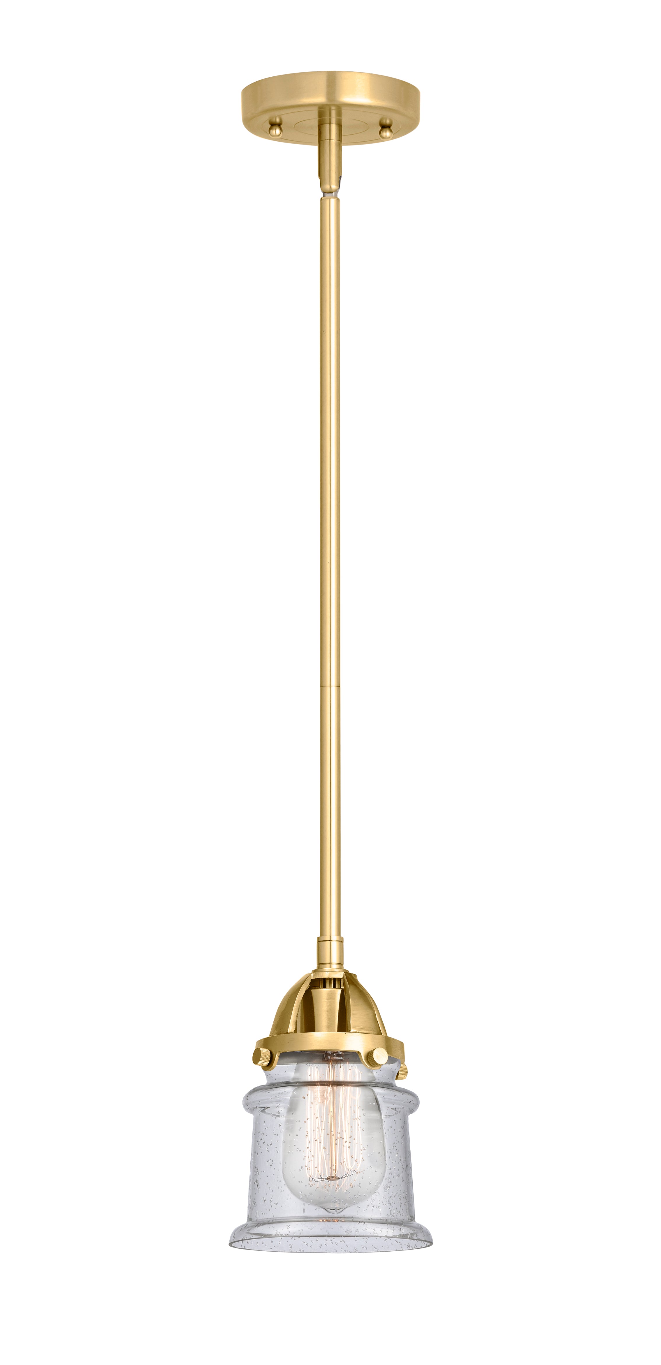 Nouveau 2 Mini Pendant Cast Brass Antique