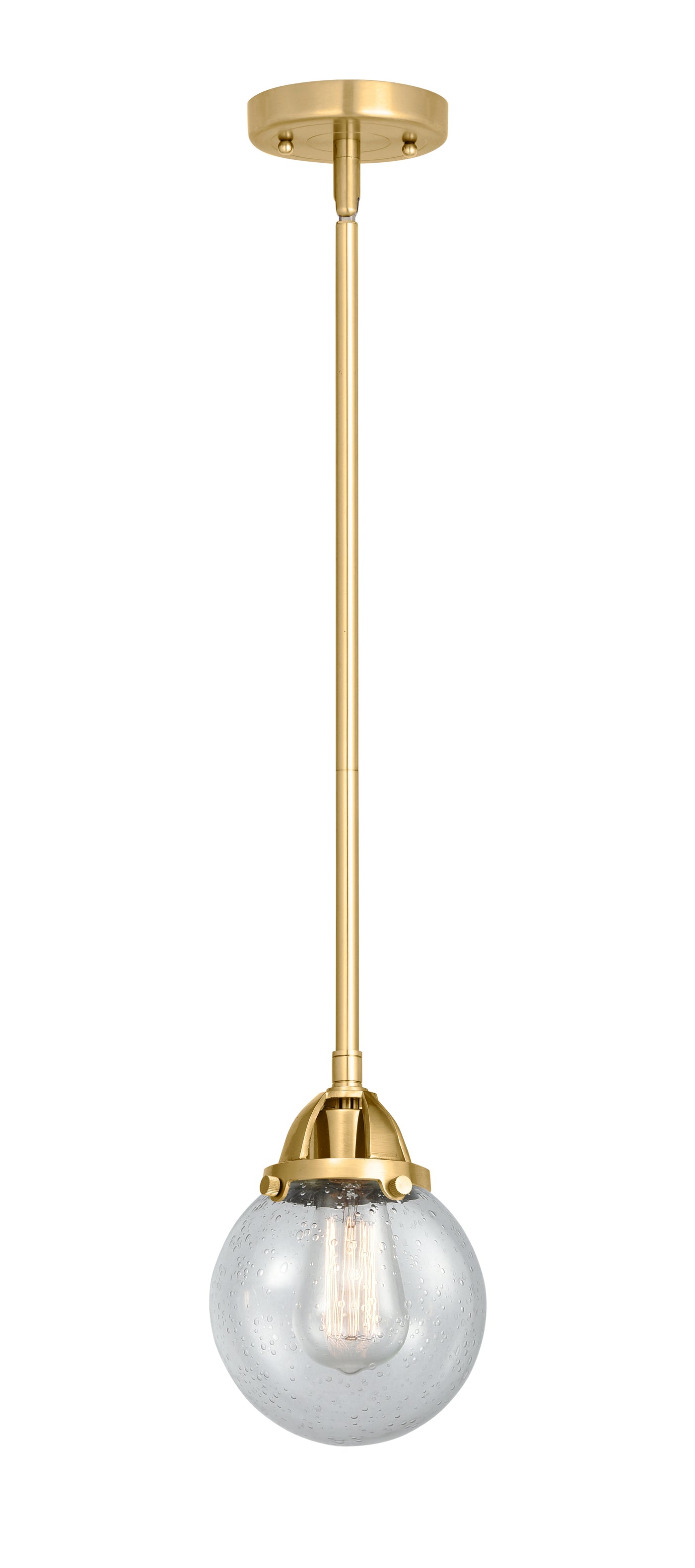 Nouveau 2 Mini Pendant Cast Brass Antique Copper