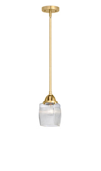 Nouveau 2 Mini Pendant Antique Copper Brass