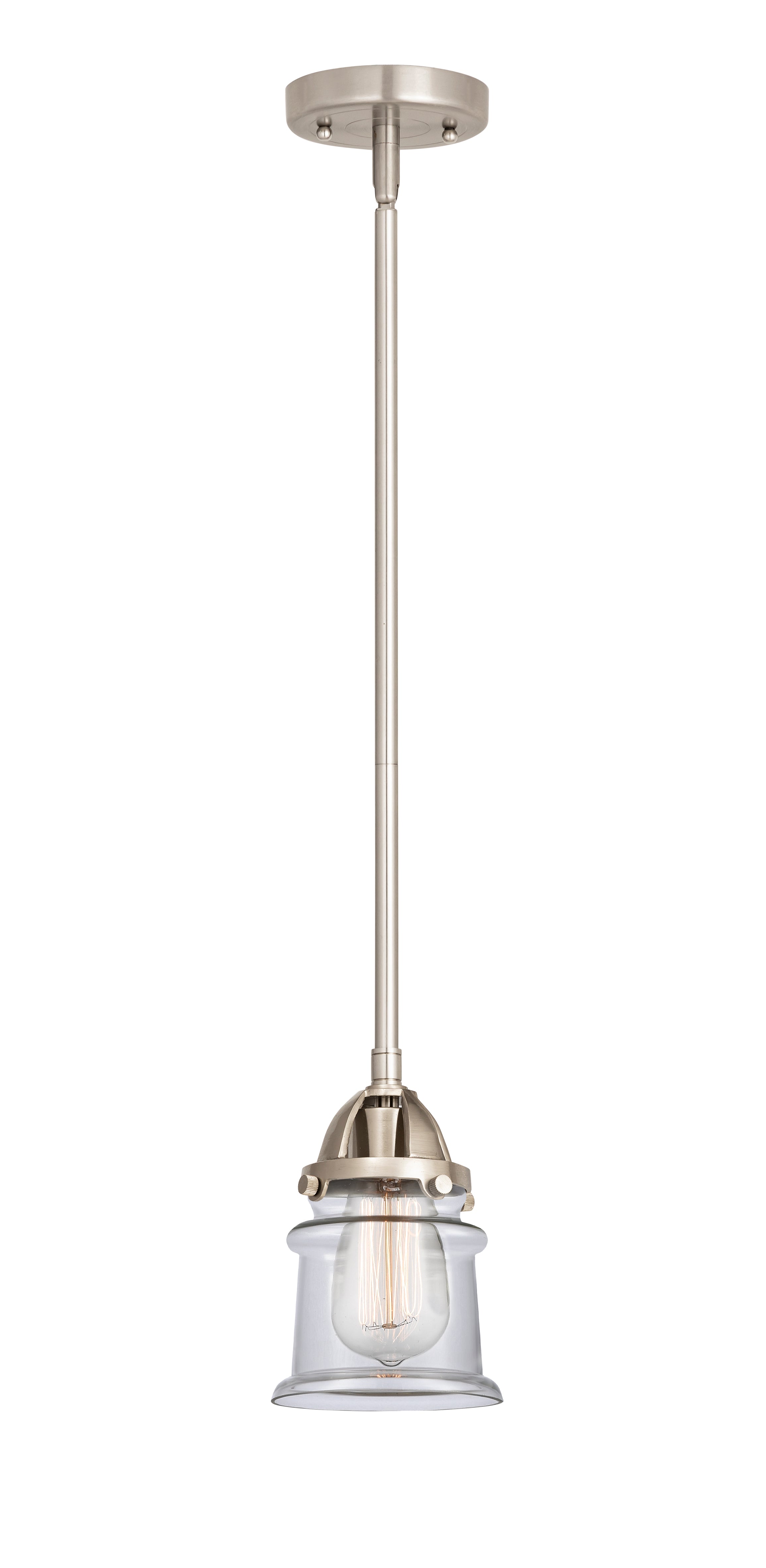 Nouveau 2 Mini Pendant Cast Brass Antique