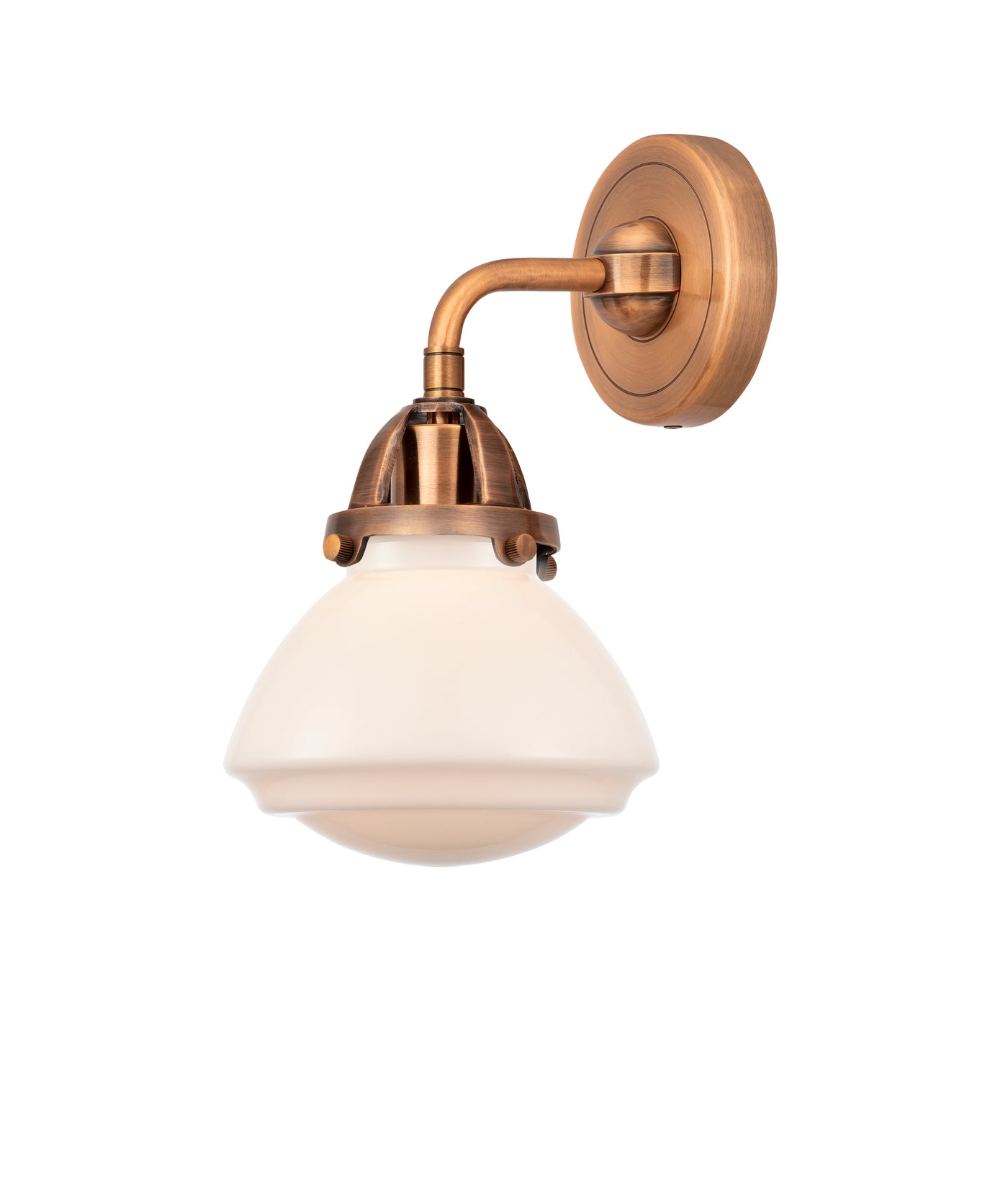 Nouveau 2 Sconce Cast Brass Glass Steel