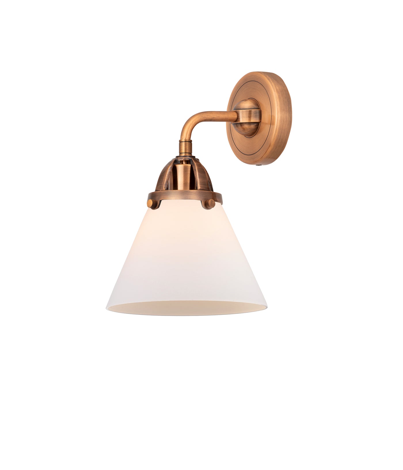 Nouveau 2 Sconce Cast Brass Glass Steel