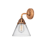 Nouveau 2 Sconce Cast Brass Glass Steel