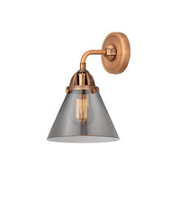 Nouveau 2 Sconce Cast Brass Glass Steel