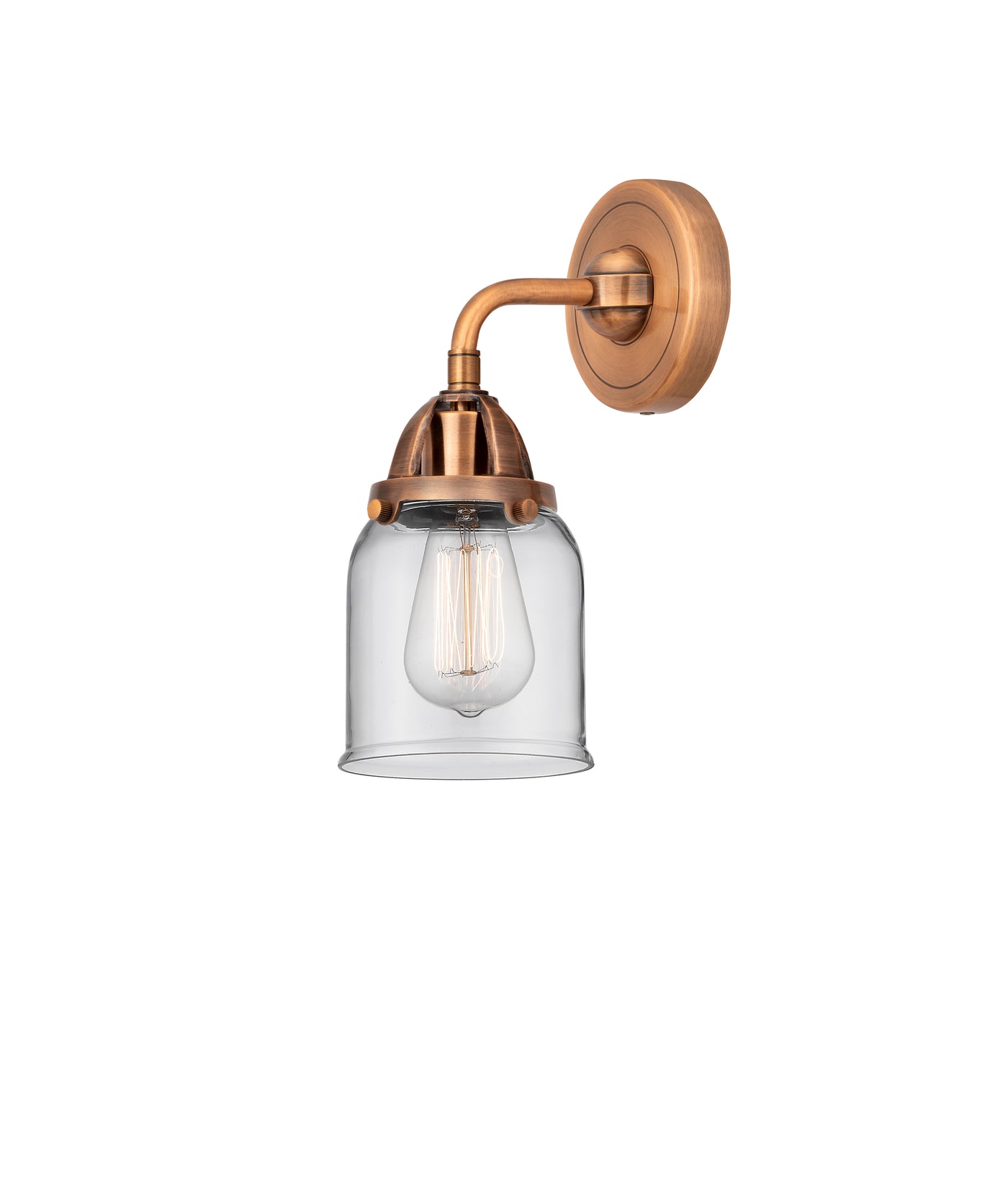 Nouveau 2 Sconce Cast Brass Glass Steel