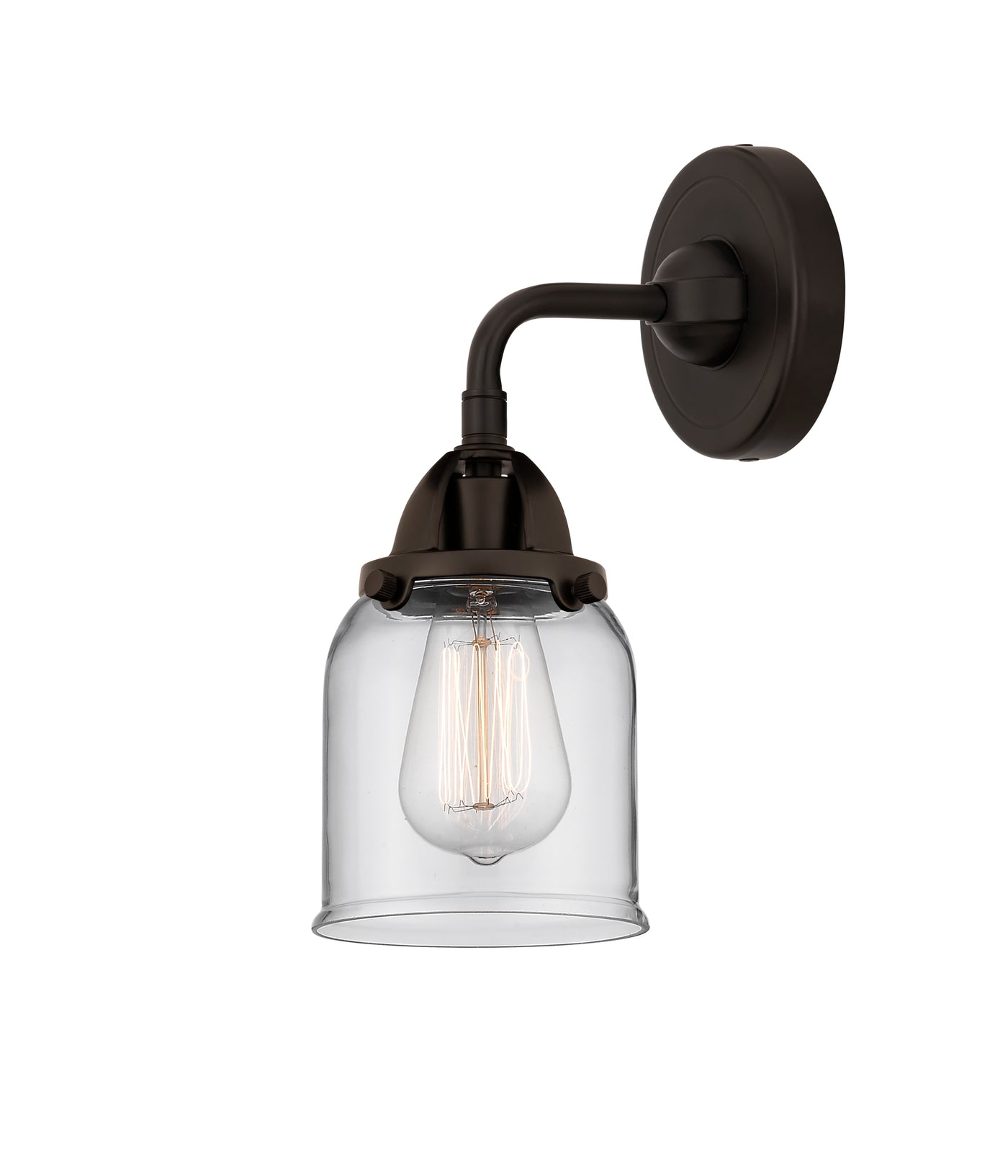 Nouveau 2 Sconce Cast Brass Glass