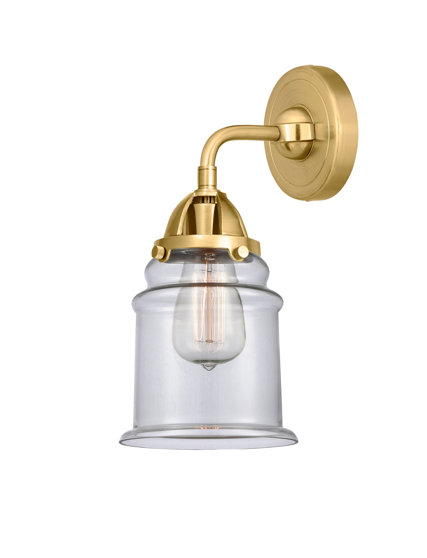 Nouveau 2 Sconce Cast Brass Glass Steel