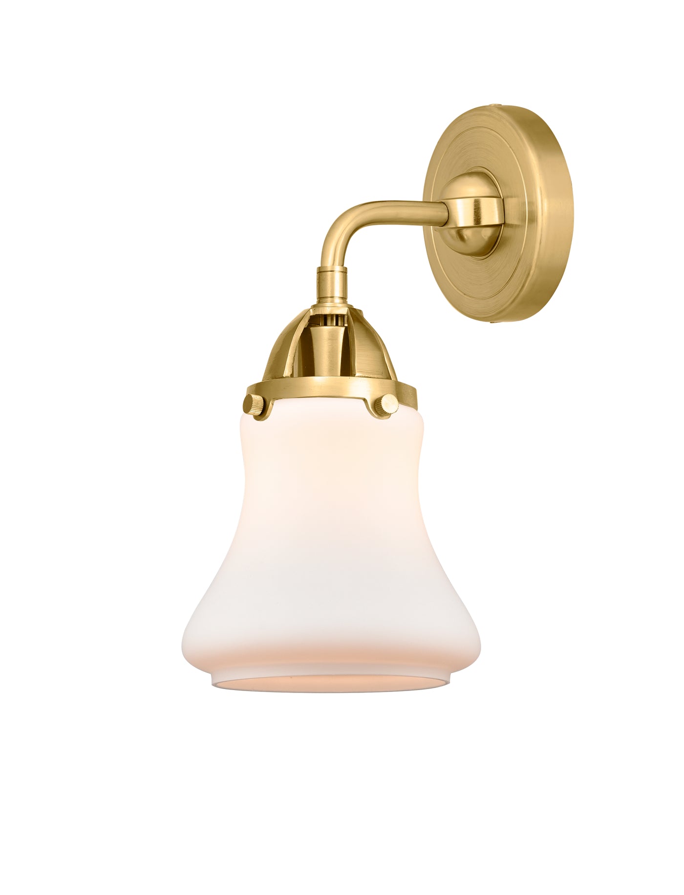 Nouveau 2 Sconce Cast Brass Glass