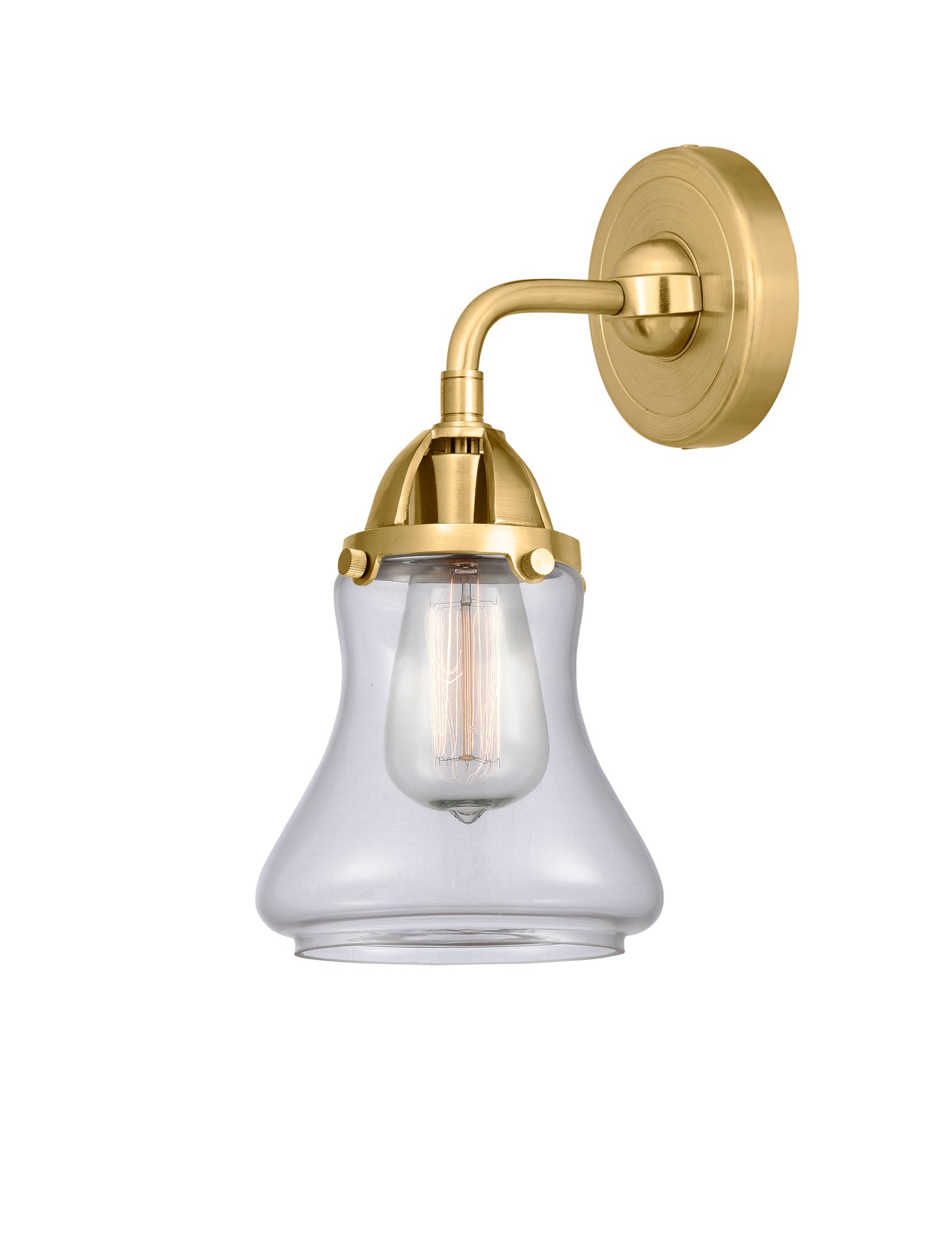 Nouveau 2 Sconce Cast Brass Glass
