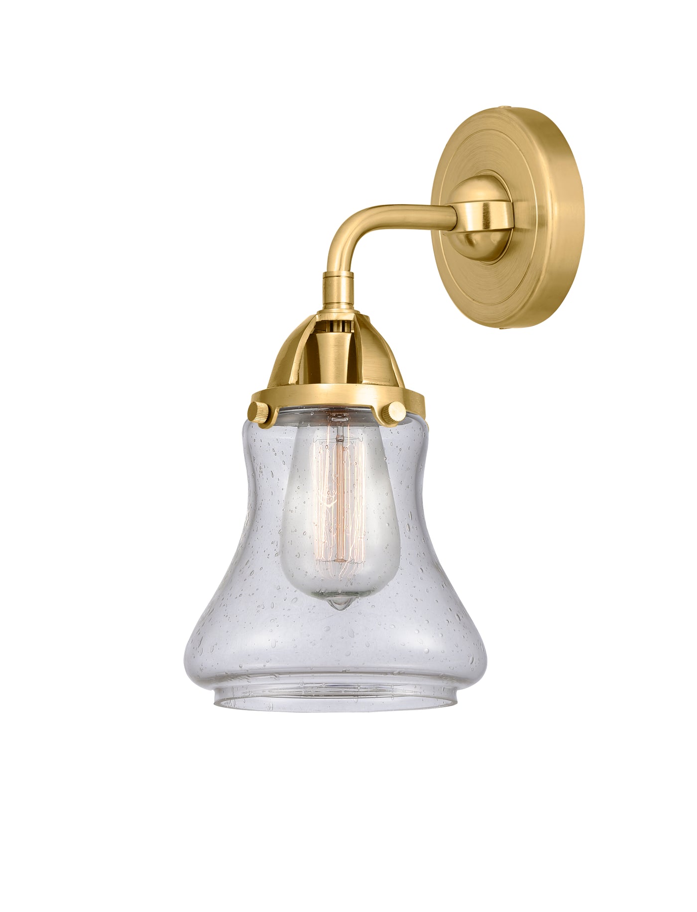 Nouveau 2 Sconce Cast Brass Glass