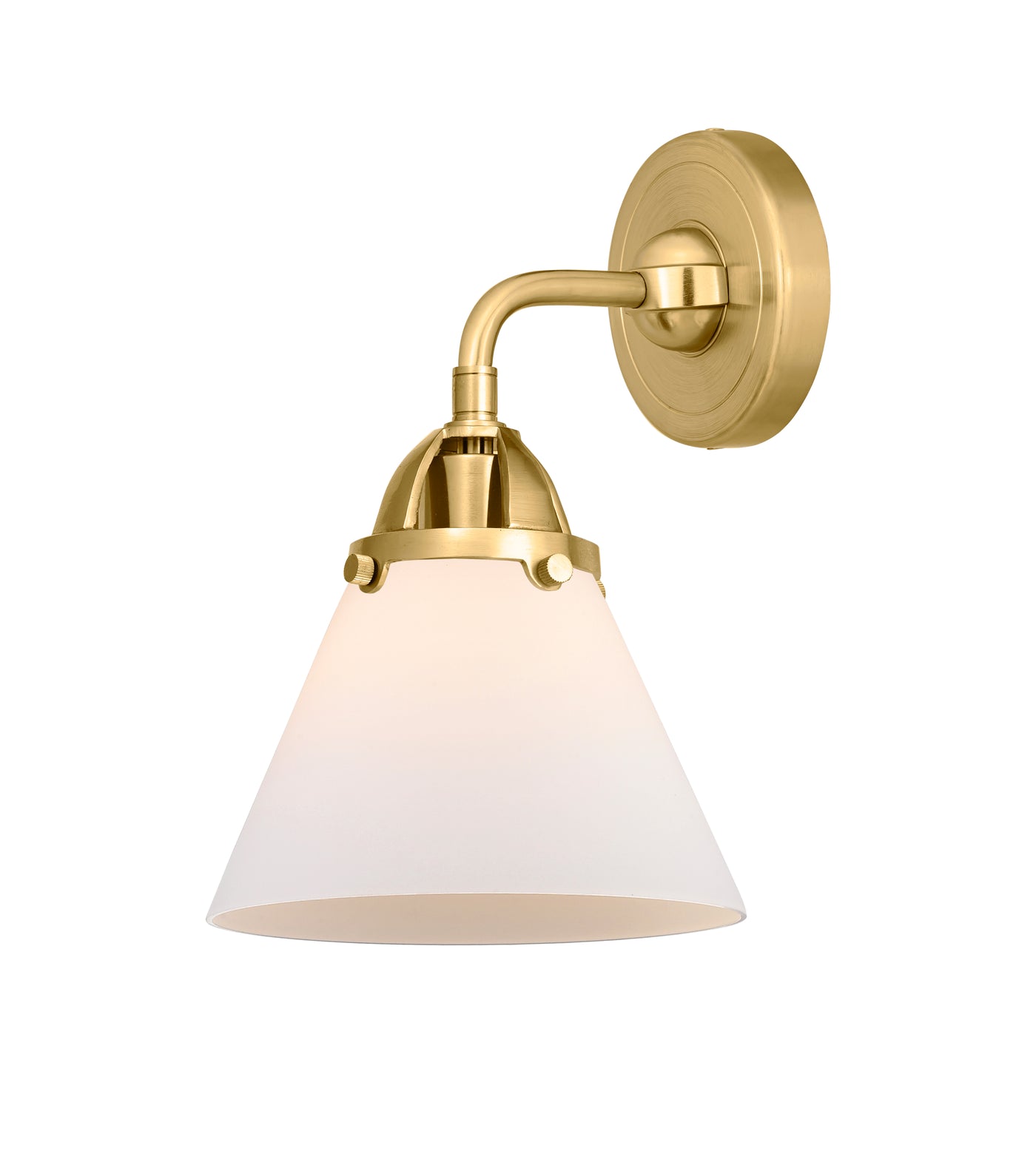 Nouveau 2 Sconce Cast Brass Glass Steel