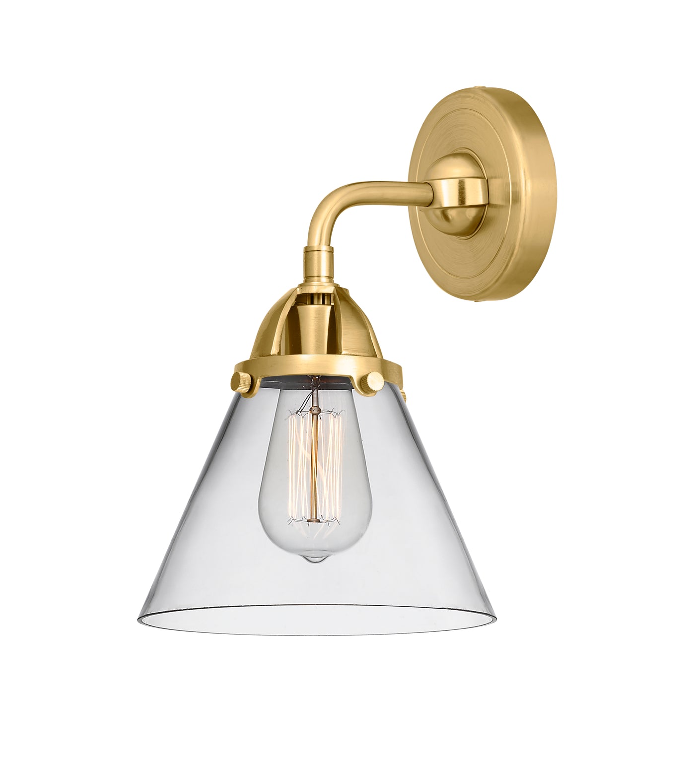 Nouveau 2 Sconce Glass Cast Brass