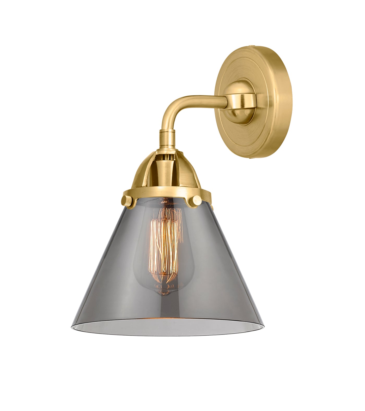 Nouveau 2 Sconce Glass Cast Brass
