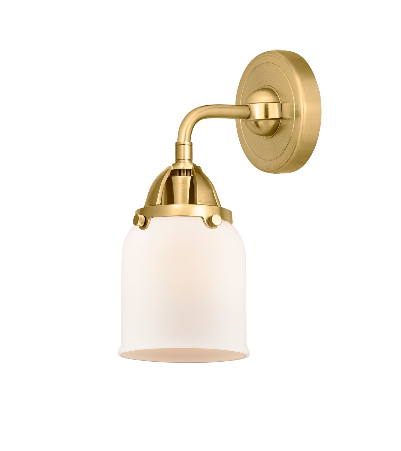 Nouveau 2 Sconce Cast Brass Glass