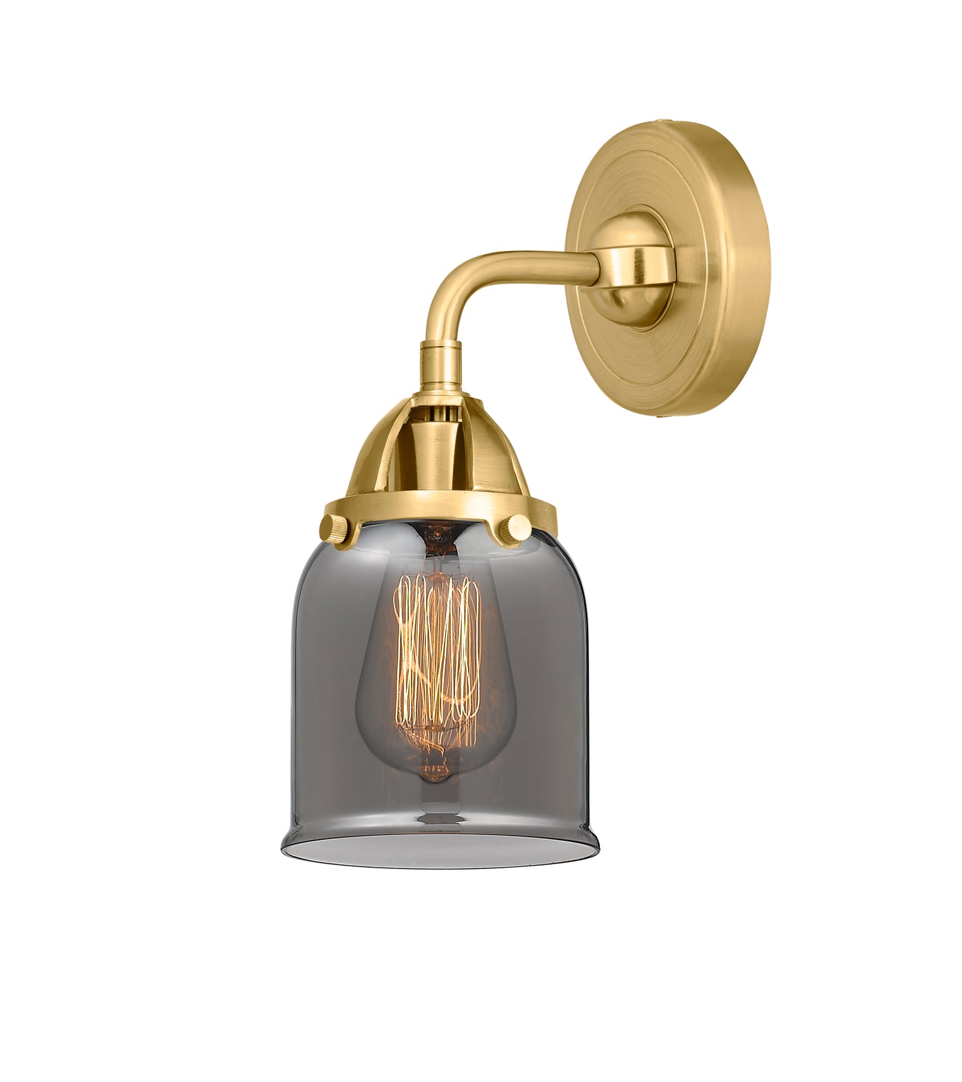 Nouveau 2 Sconce Cast Brass Glass